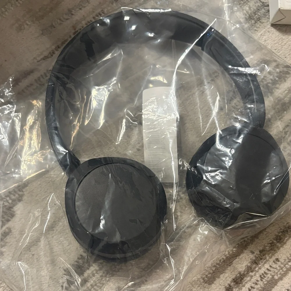 Black On-Ear Headphones - Lightweight Wired Headset